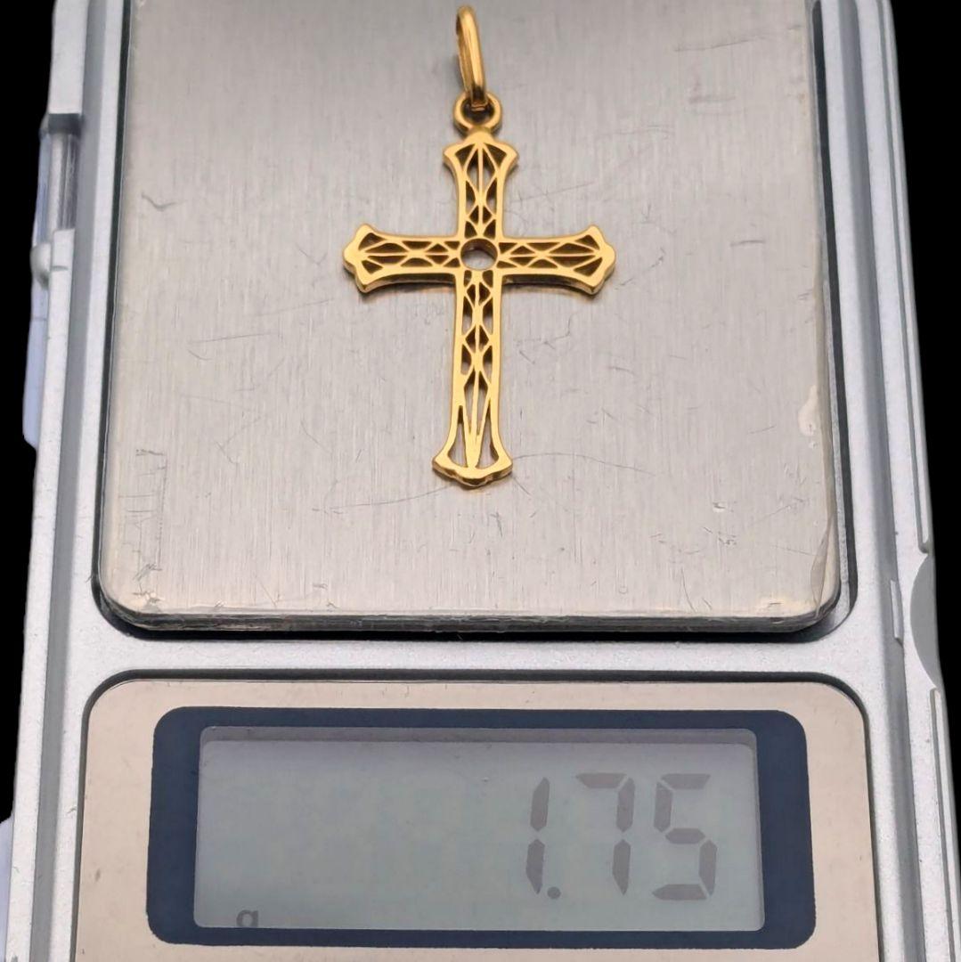 K18 クロスペンダントトップ 1.7g 750 ゴールド ネックレス