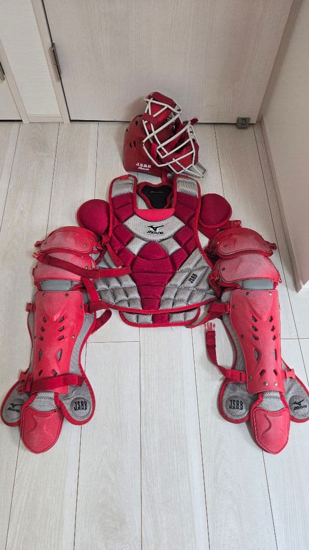 ✴即日発送可能✴Mizuno PROキャッチャー用プロテクターセット レッド