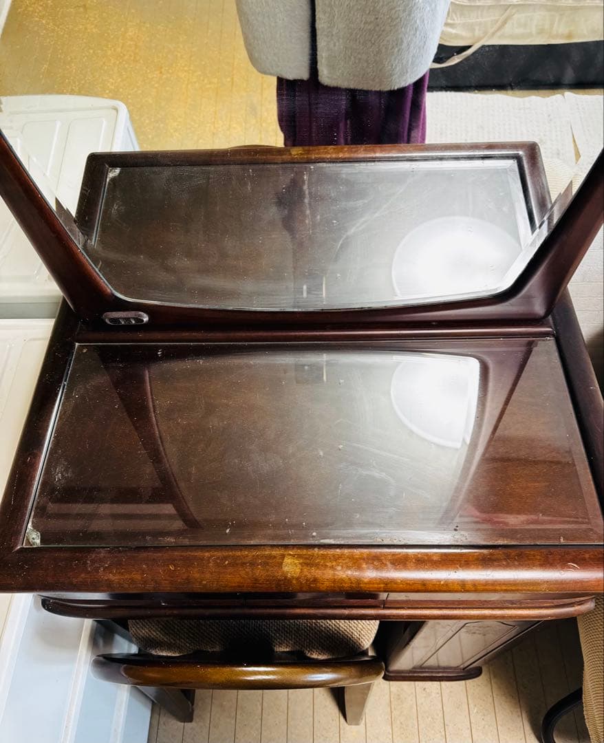 送料込　ドレッサー　アンティーク　ミラー　収納　ヴィンテージ