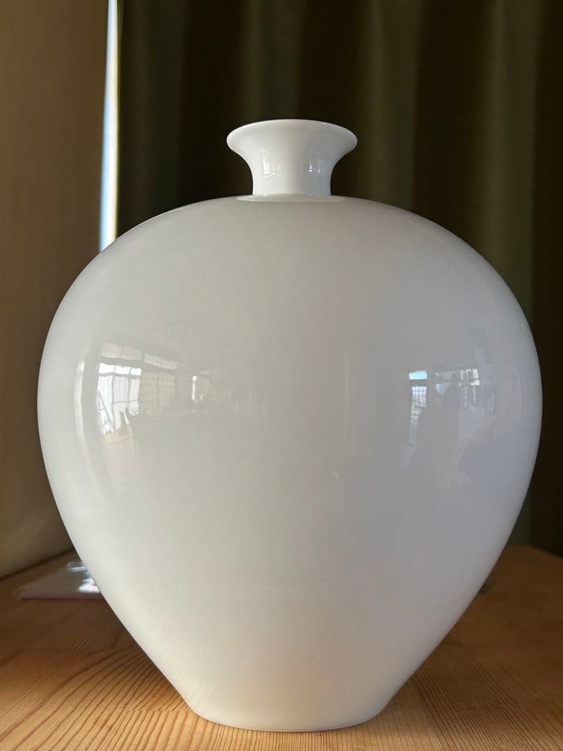 白磁　花瓶　高麗庵清六窯　清六作