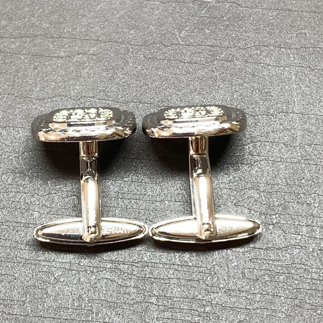 極美品　クリスチャンディオール　Diorロゴ＆ラインストーン　カフリンクス