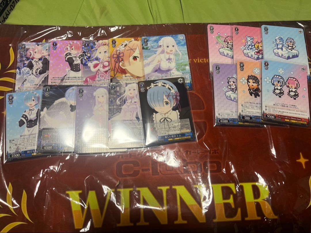 ヴァイスシュバルツ　リゼロ　1〜3弾、エクストラブースター　4コン