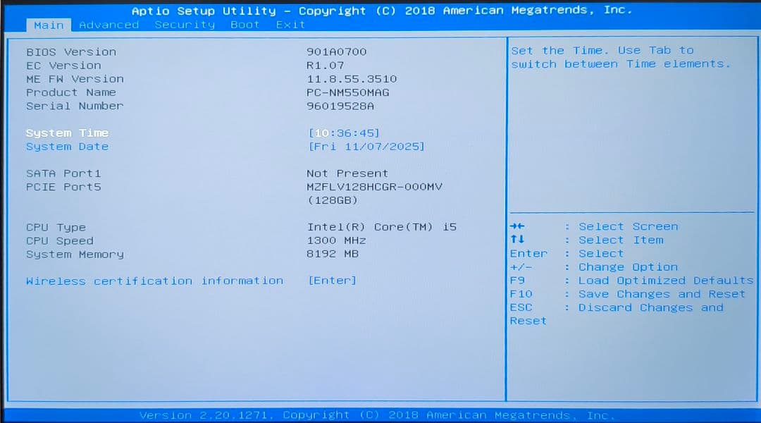 NEC NM550MAG ノートPC Win11 Core-i5 ジャンク品