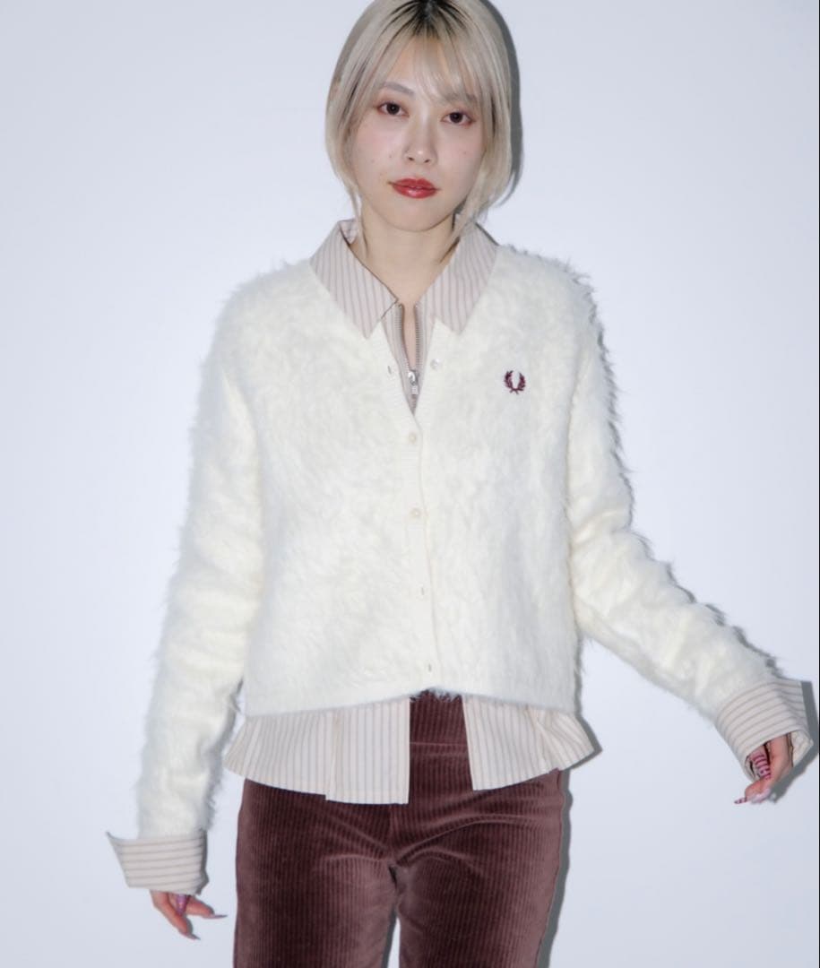 【別注】Fluffy Crewneck Knit Cardigan