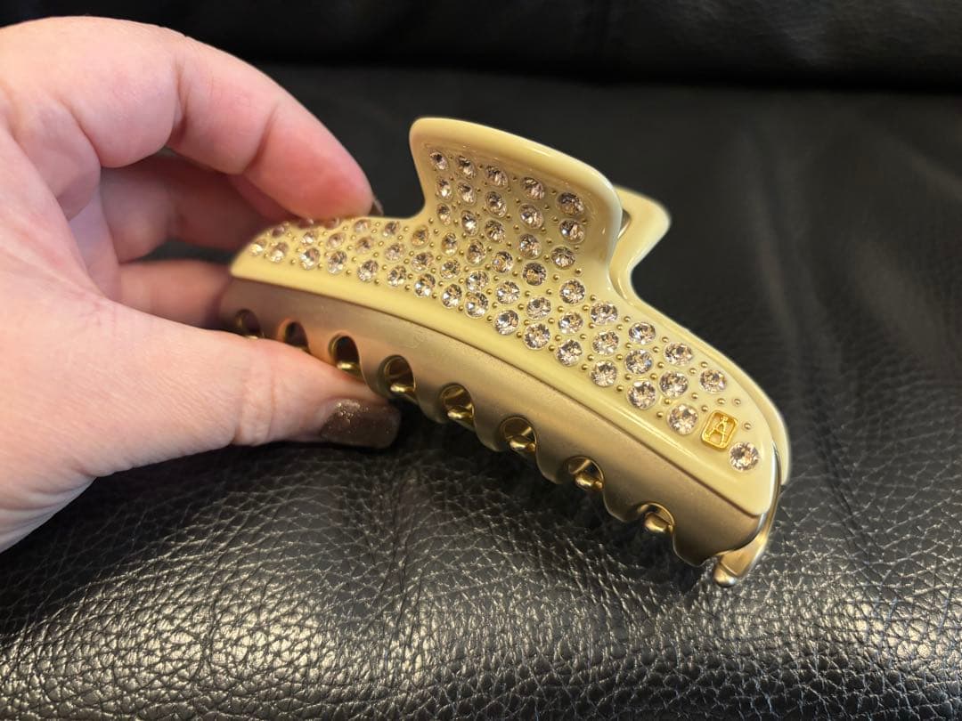 ALEXANDRE DE PARIS ヘアクリップ ホワイト　Lサイズ