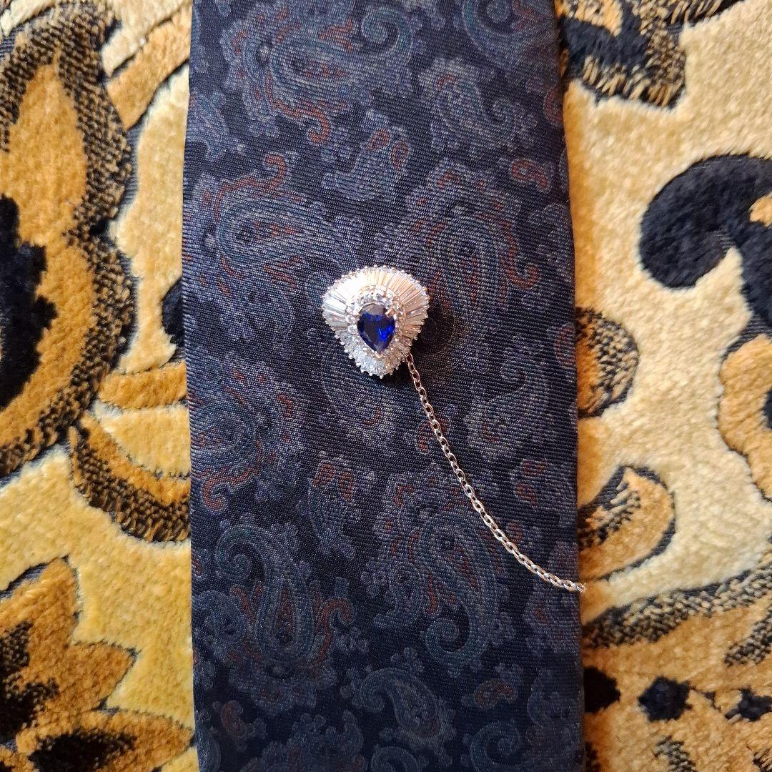 No.英国館　アンティーク　ネクタイピン　カラーピン　ブローチ　宝石　キラキラ