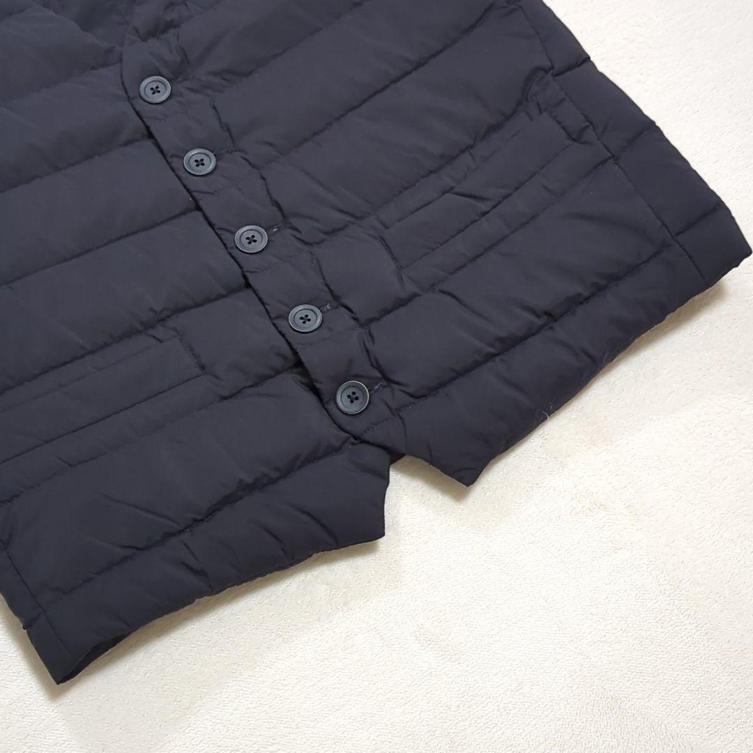未使用級 48 HERNO LEGEND ダウンベスト シングルボタン ネイビー