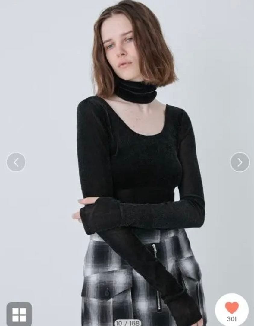 トップス Flocky Tulle Ballerina Neck Bodysuit