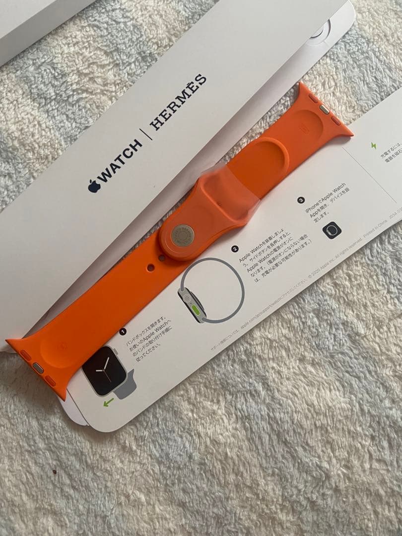 Apple Watch Hermes オレンジバンド 44m M/L