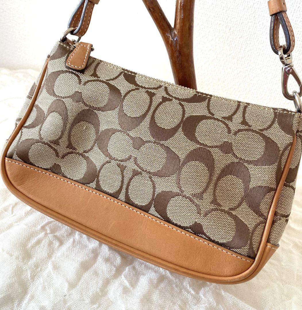 コーチCOACH ショルダーバッグ キャンパスアクセサリーポーチ シグネチャー