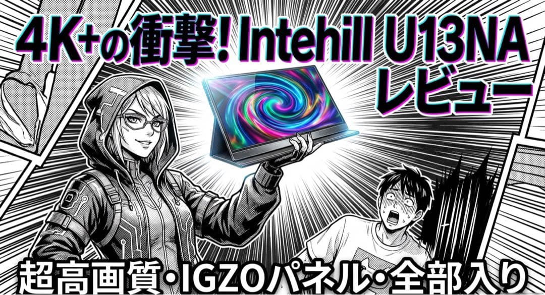 ディスプレイ・モニター本体 intehill 4K Portable Monitor U13NA