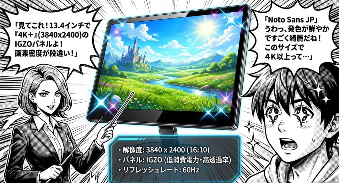 ディスプレイ・モニター本体 intehill 4K Portable Monitor U13NA