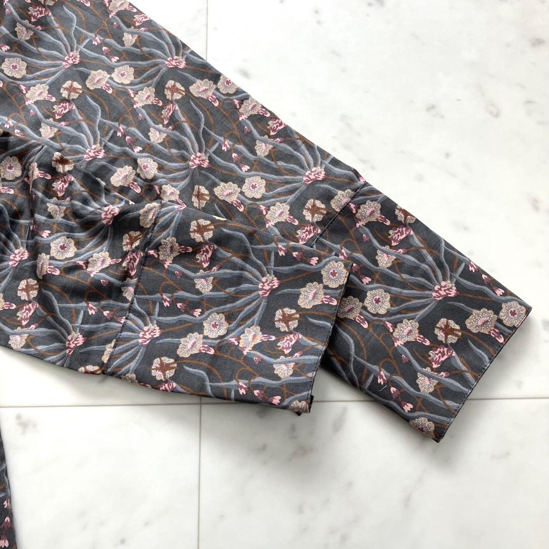 美品 ブルックスブラザーズ ロングワンピース 花柄 コットン アンティーク調