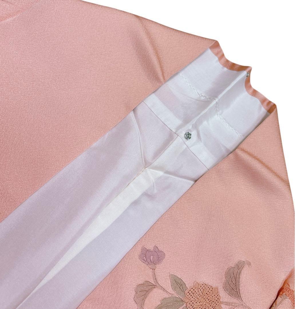 A106愛華 未使用着物 刺繍　スワト　宍色　美品　正絹　フォーマル