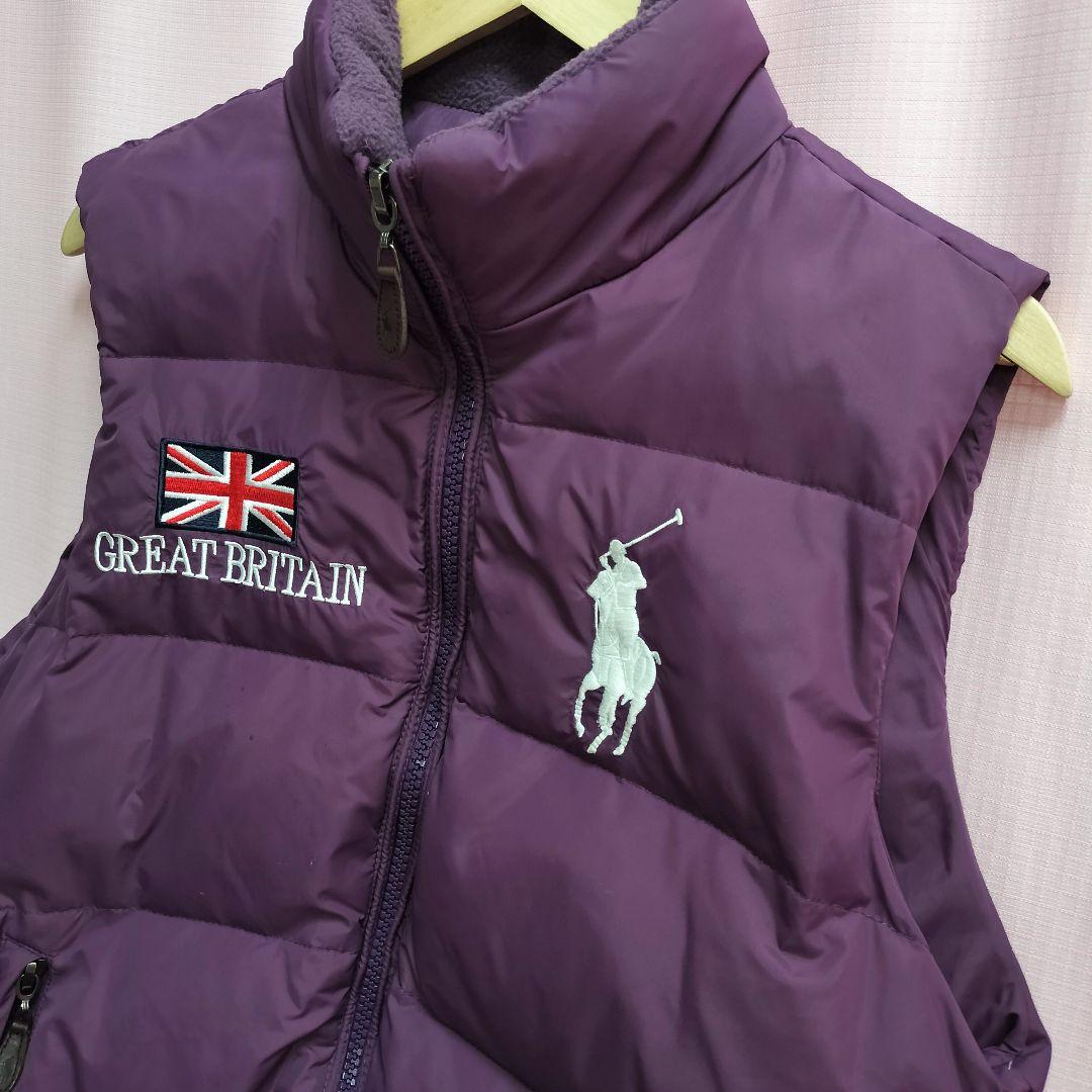 ヴィンテージ ビッグポニー ダウンベスト★ポロ ラルフローレン 背番号 刺繍