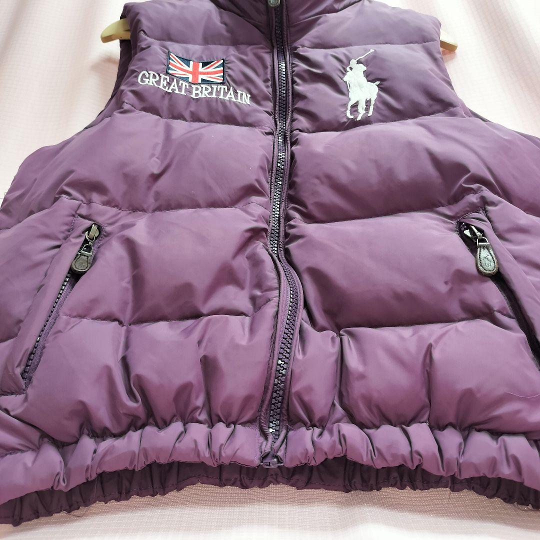 ヴィンテージ ビッグポニー ダウンベスト★ポロ ラルフローレン 背番号 刺繍