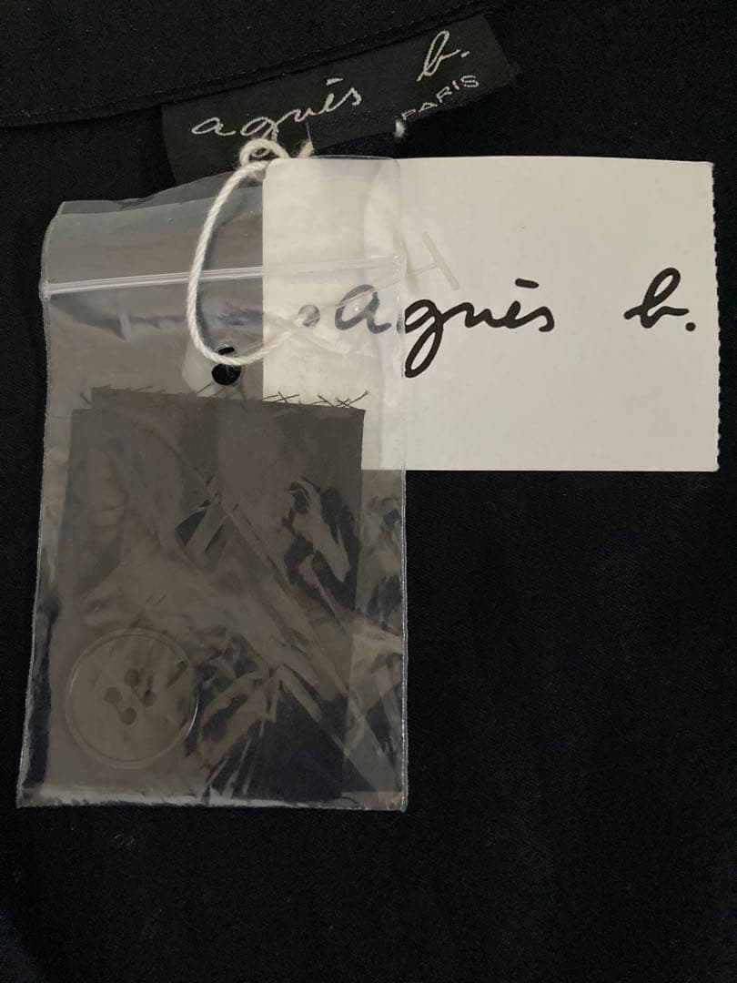 agnis b. ブラックロングワンピース 36★新品タグ付き定価¥33600