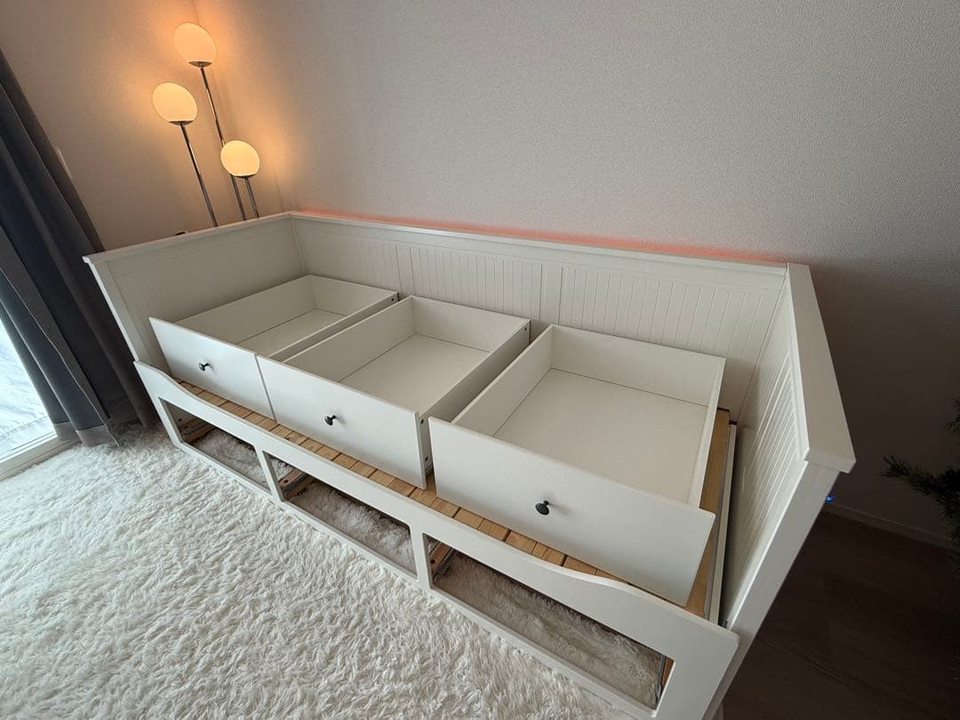 k*l様 HEMNES ヘムネス　デイベッド 引き出し3/マットレス2付き引き取