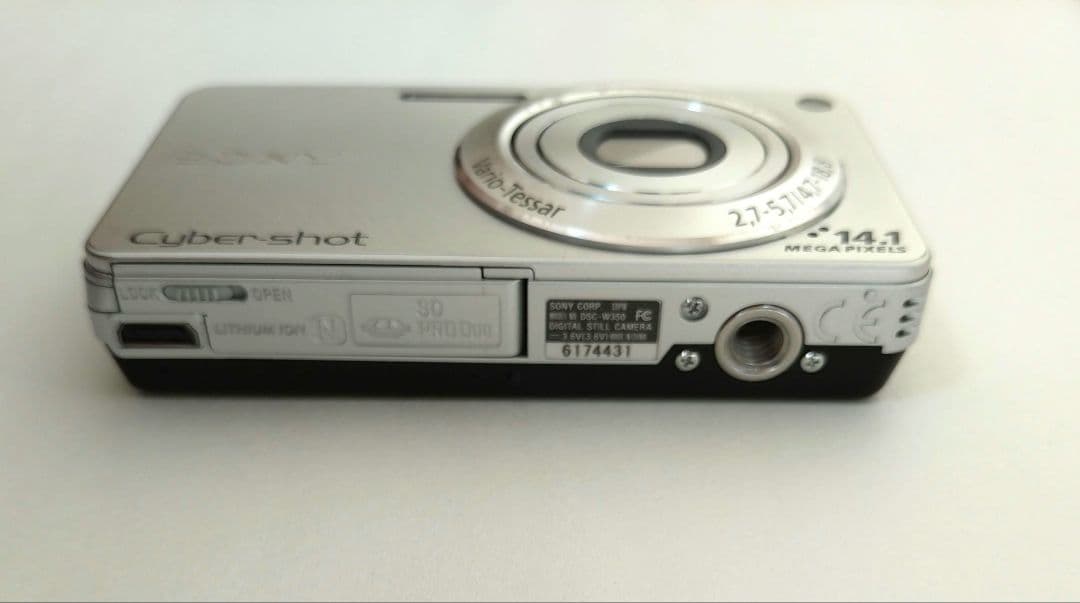 SONY Cyber-shot DSC-W350 シルバー 動作確認品 SD2枚