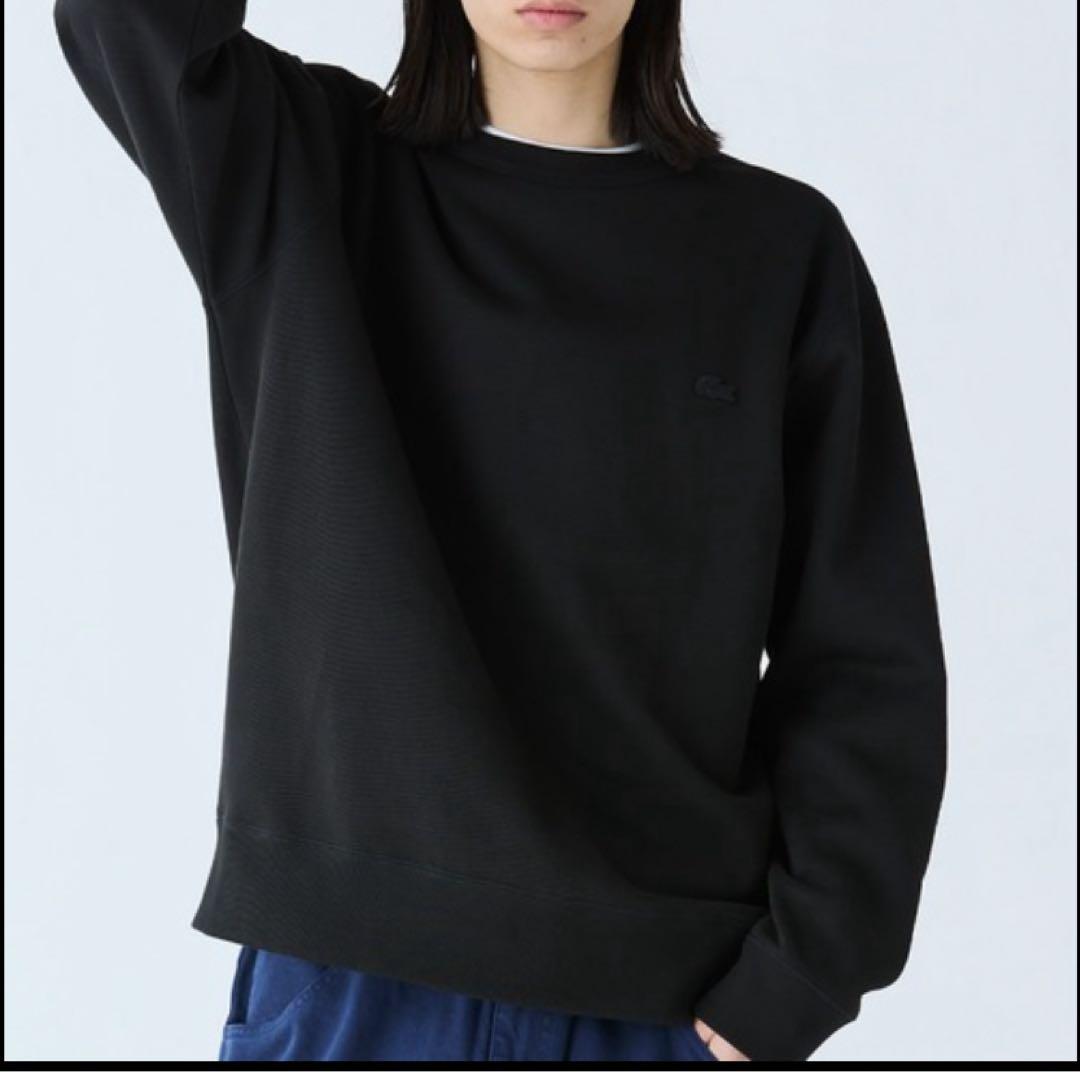 LACOSTE トレーナー スウェット ワントーンクルーネック 鹿の子ニット