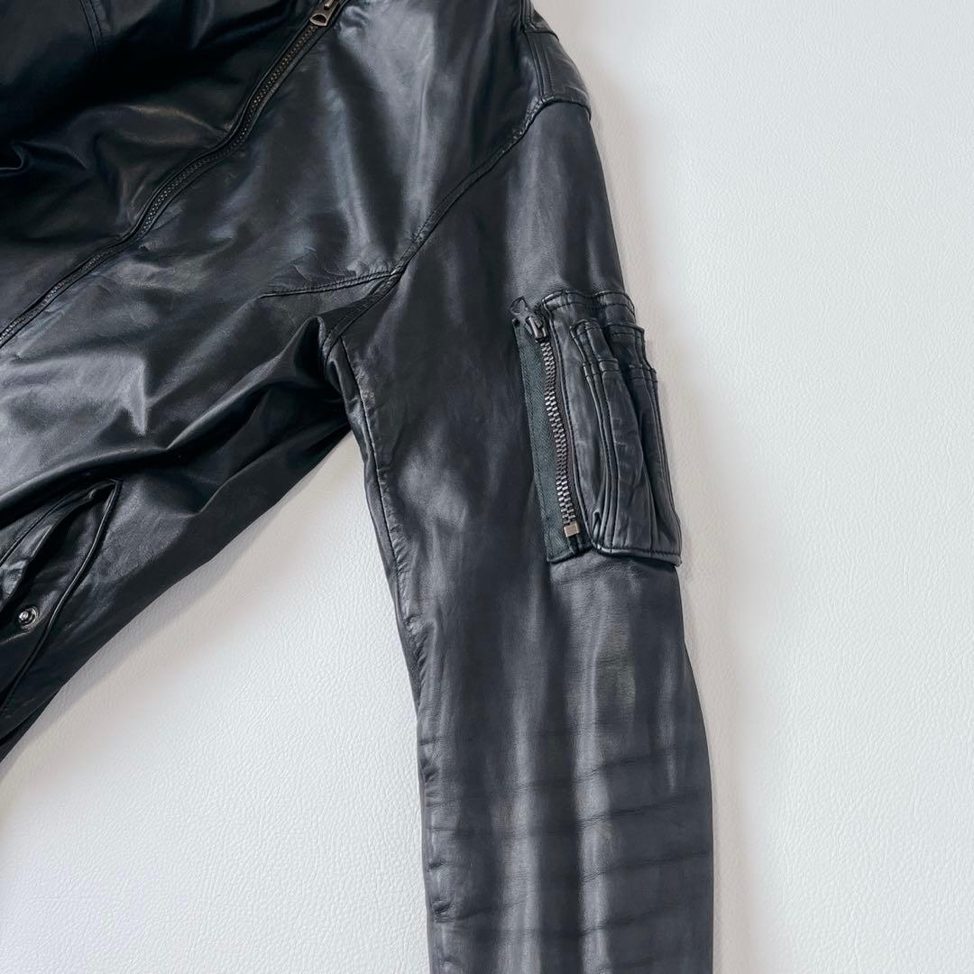 Sisii シシ レザージャケット ライダース シングル 牛革　MA-1