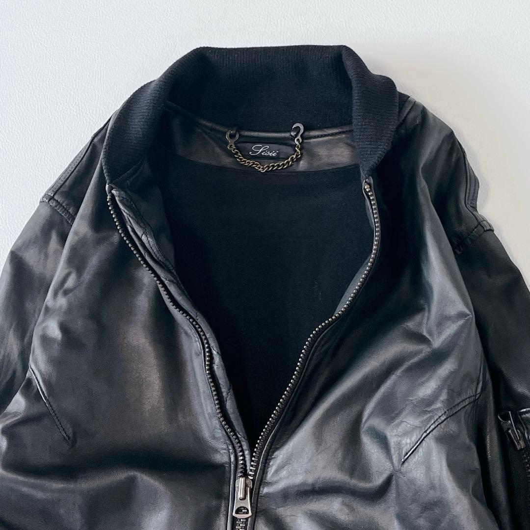 Sisii シシ レザージャケット ライダース シングル 牛革　MA-1