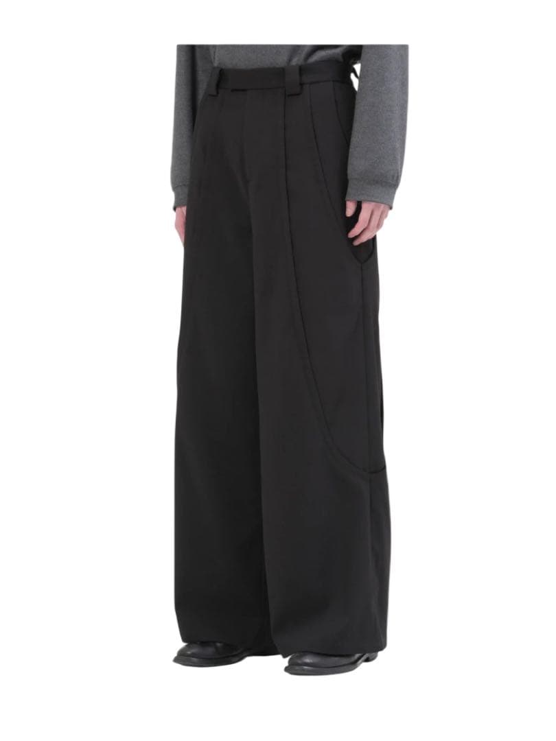 GOAT ESSENCE TUCK WIDE PANTS BLACK サイズ2
