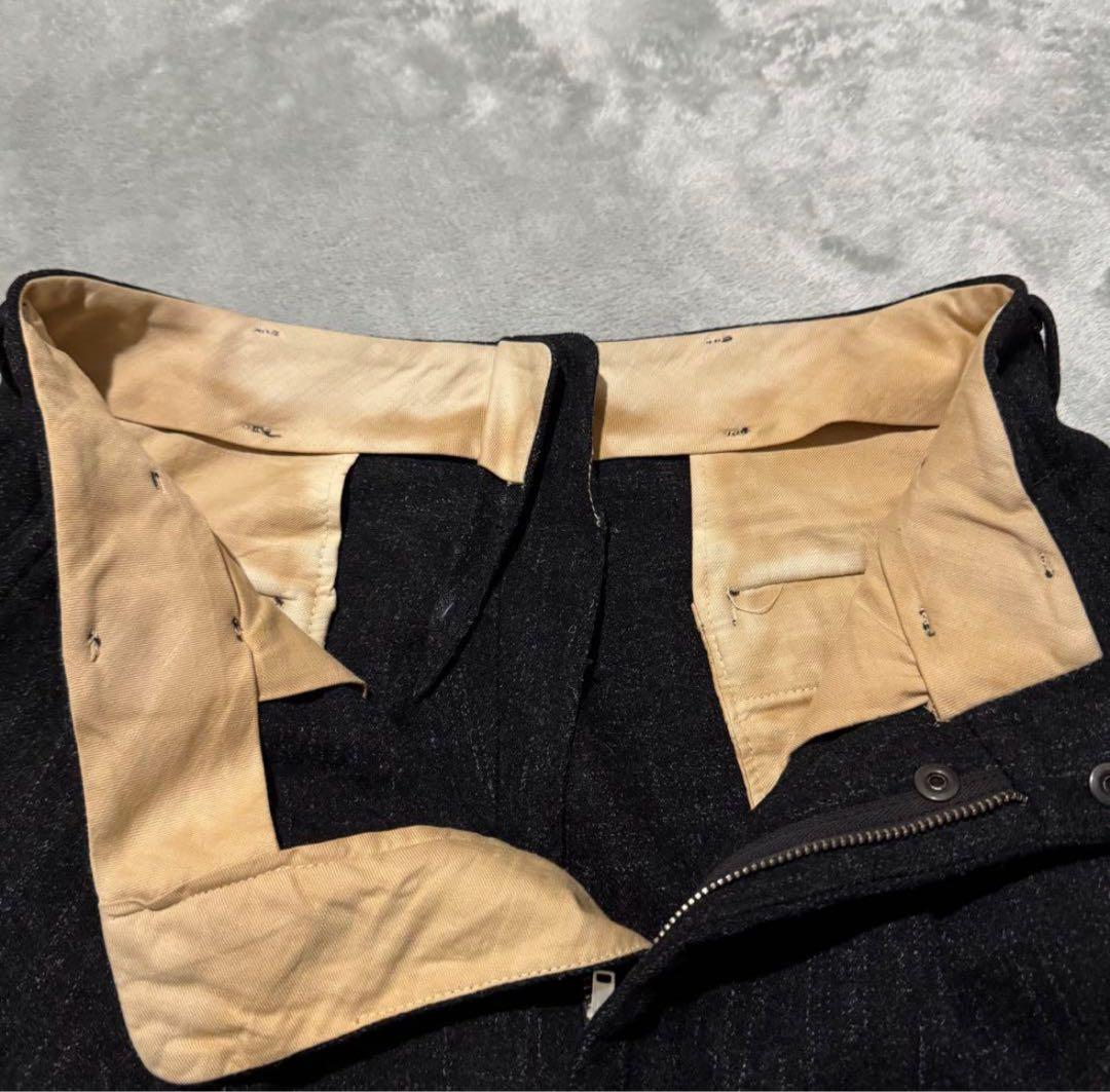 50's 黒ネップ スラックス ウール TALON USA製