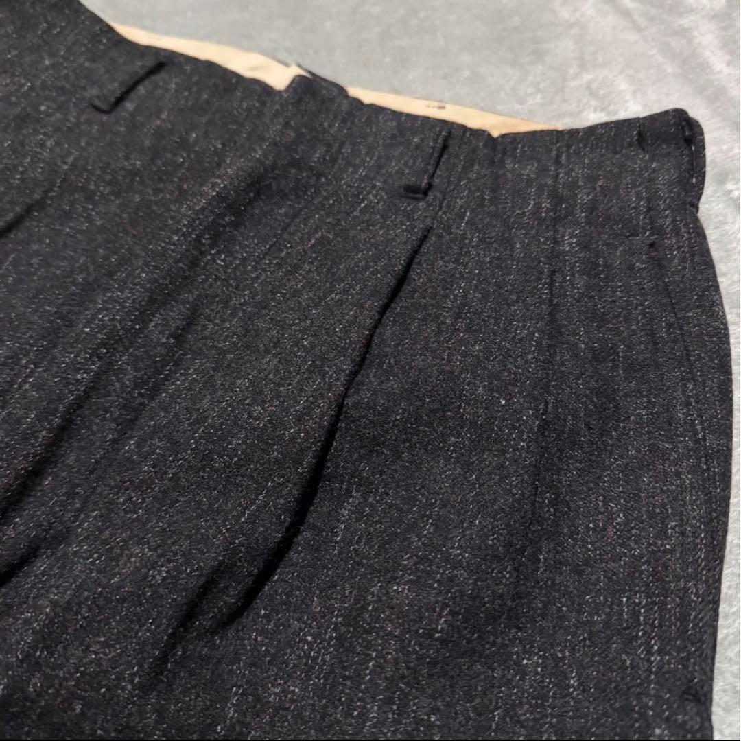 50's 黒ネップ スラックス ウール TALON USA製