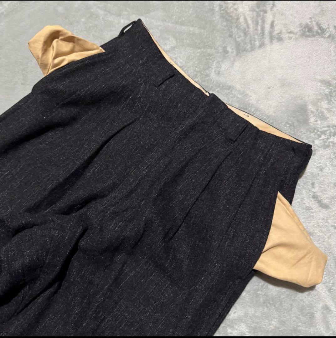 50's 黒ネップ スラックス ウール TALON USA製