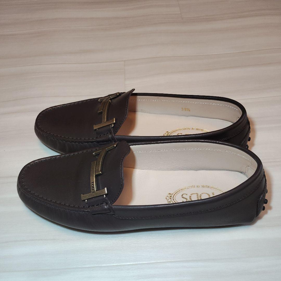 ⭐TOD'SダブルTドライビングシューズ　EU39.5 BRW woman's