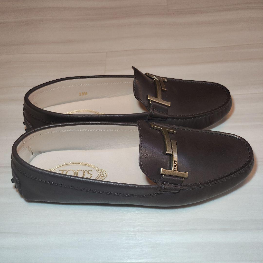 ⭐TOD'SダブルTドライビングシューズ　EU39.5 BRW woman's