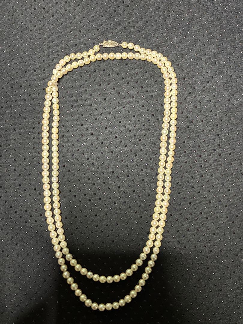 アコヤ真珠 ロングネックレス シルバー留め具