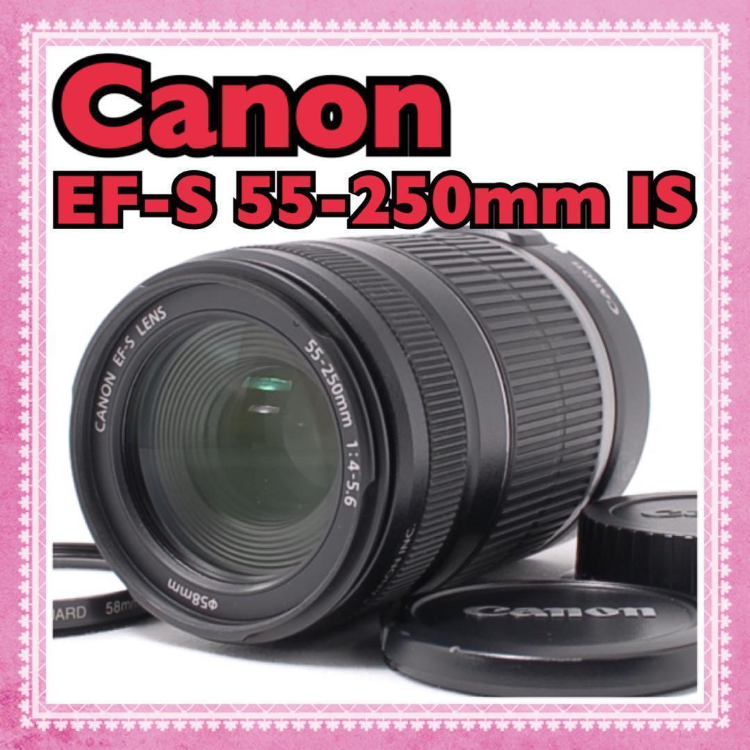 ★手ぶれ補正★ Canon EF-S 55-250mm IS 【前後キャップ付】