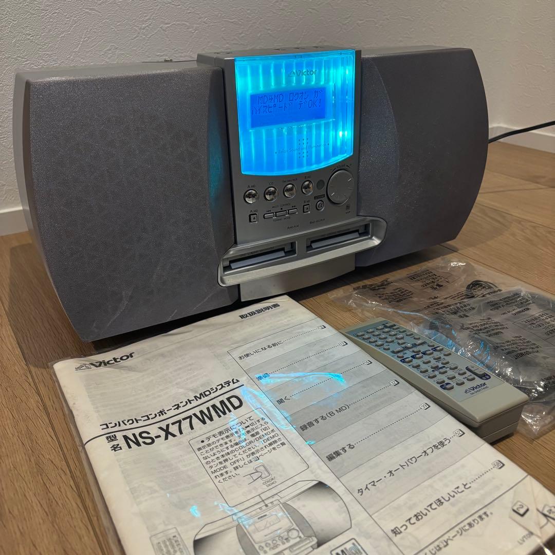 【美品】Victor NS-X77WMD コンパクトコンポーネントMDシステム