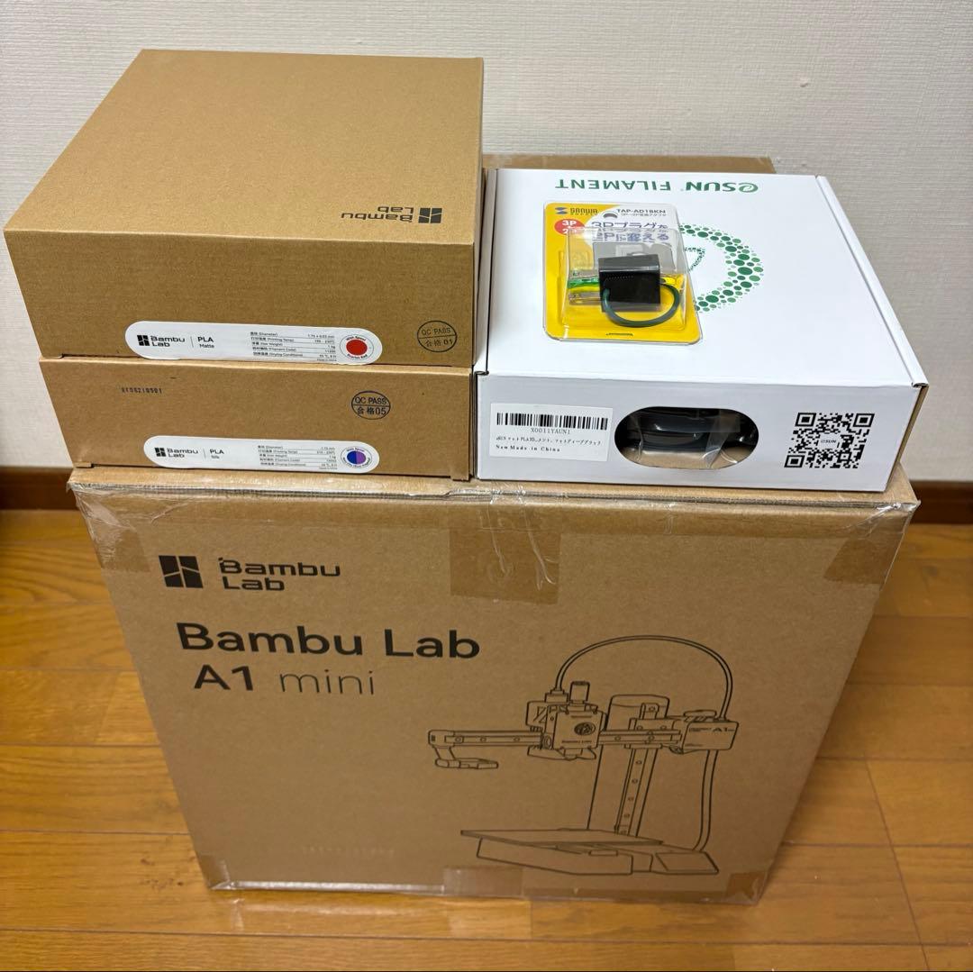 Bambu Lab A1 mini 3Dプリンター 未使用 フィラメント3箱付