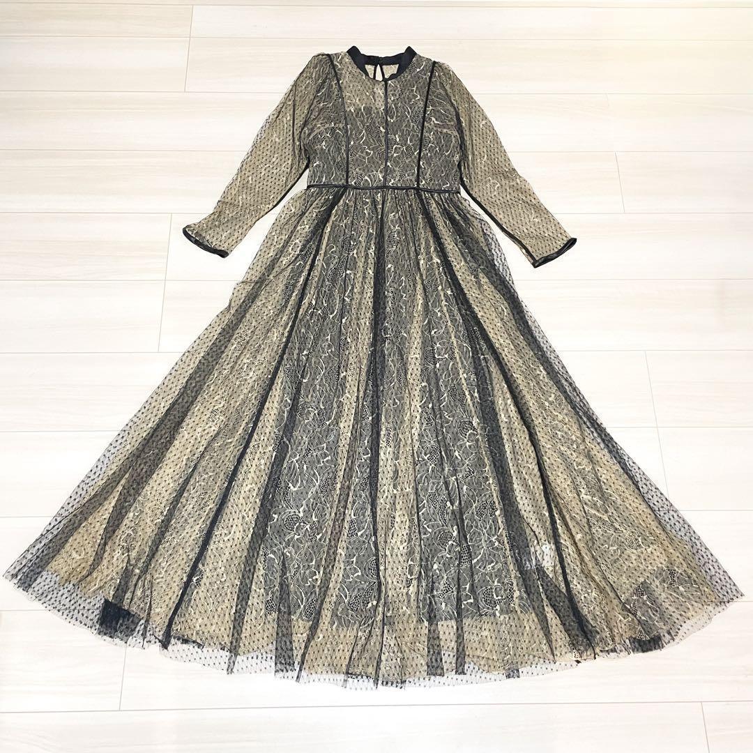 極美品✨FRAY I.D チュールレイヤード フレアワンピ 結婚式・特別な日に