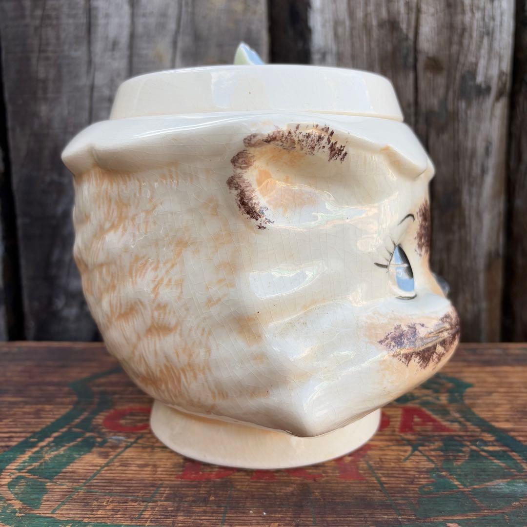 【1970s USA vintage】LEFTON レフトン 猫 クッキージャー