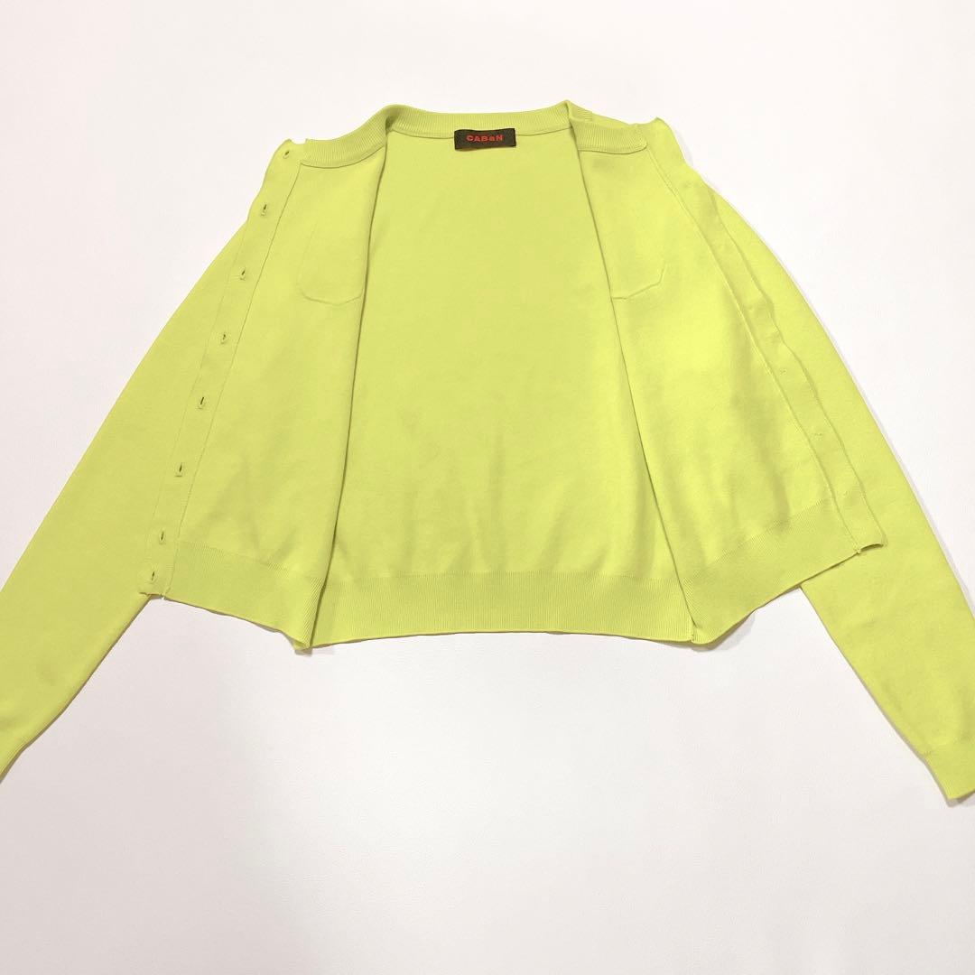 完売品★未使用級★キャバン　コットンカシミヤ クルーネックカーディガンS(673