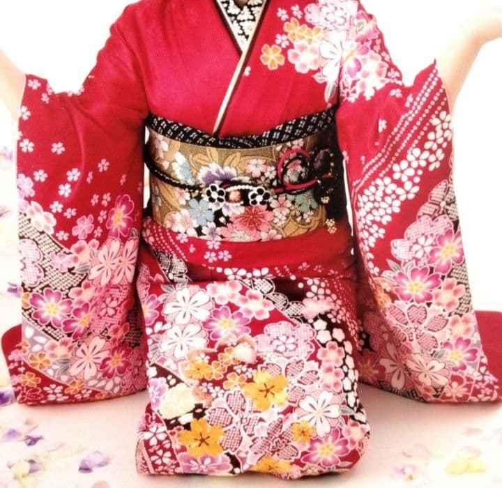 ミ*ク様 振袖 フルセット 小物セット 赤 × 黒 × 金 花柄 成人式 卒業式