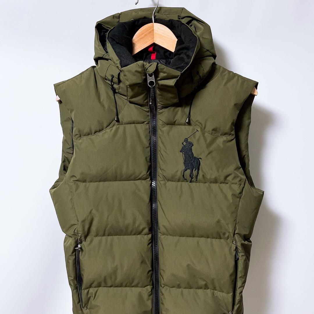 ラルフローレン ビッグポニー ダウンベスト ネイビー 刺繍ロゴ 2700