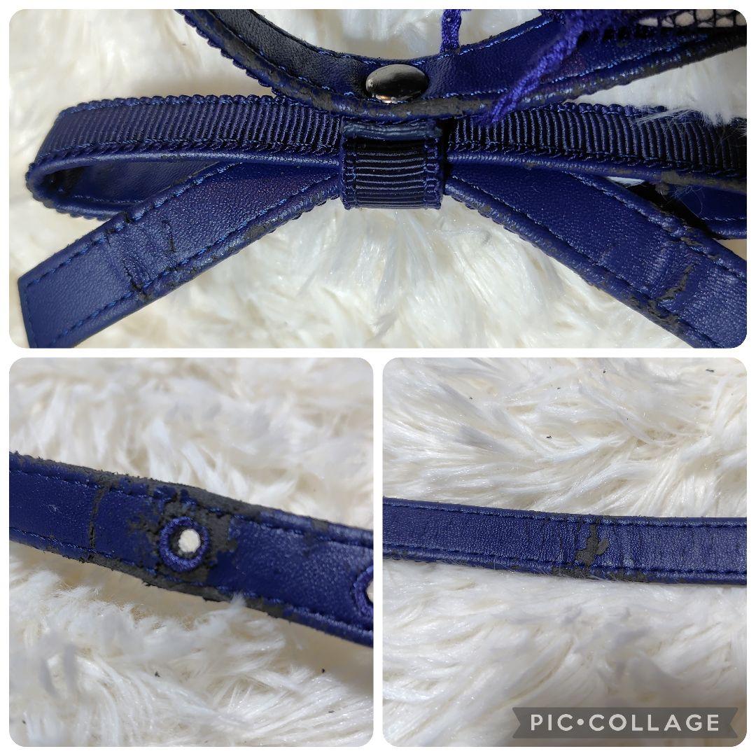 【美品♡定価８万】タダシショージ　リボンベルト付きレースドレス　ネイビー　2