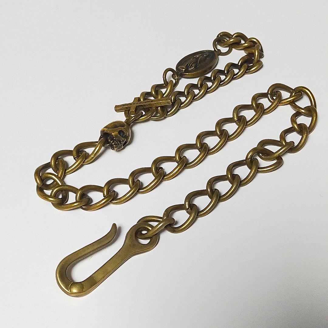 ROSH ロッシュ 真鍮製 スカル ウォレットチェーン Mother Mary2