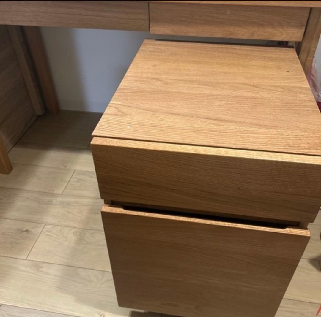 値下げ 無印良品 学習机 オーク材 机のみ