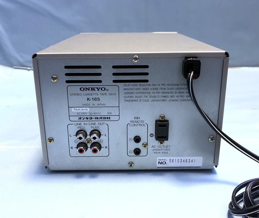 【動作OK！！】カセットデッキ　ONKYO　オンキョー　K-185