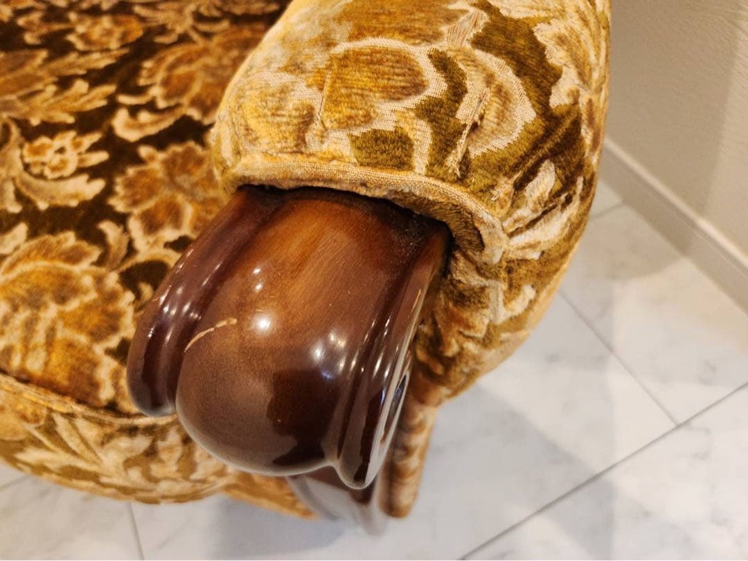 オールドカリモク　old karimoku 金華山　アンティーク　1人掛けソファ