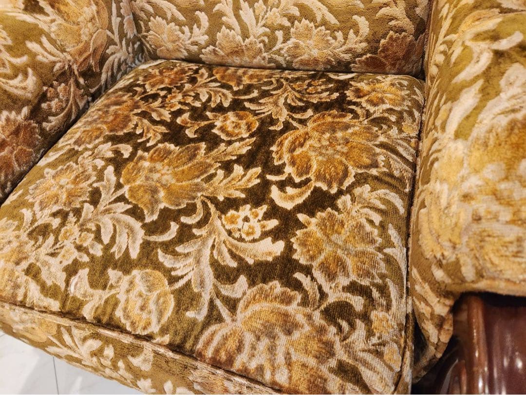 オールドカリモク　old karimoku 金華山　アンティーク　1人掛けソファ