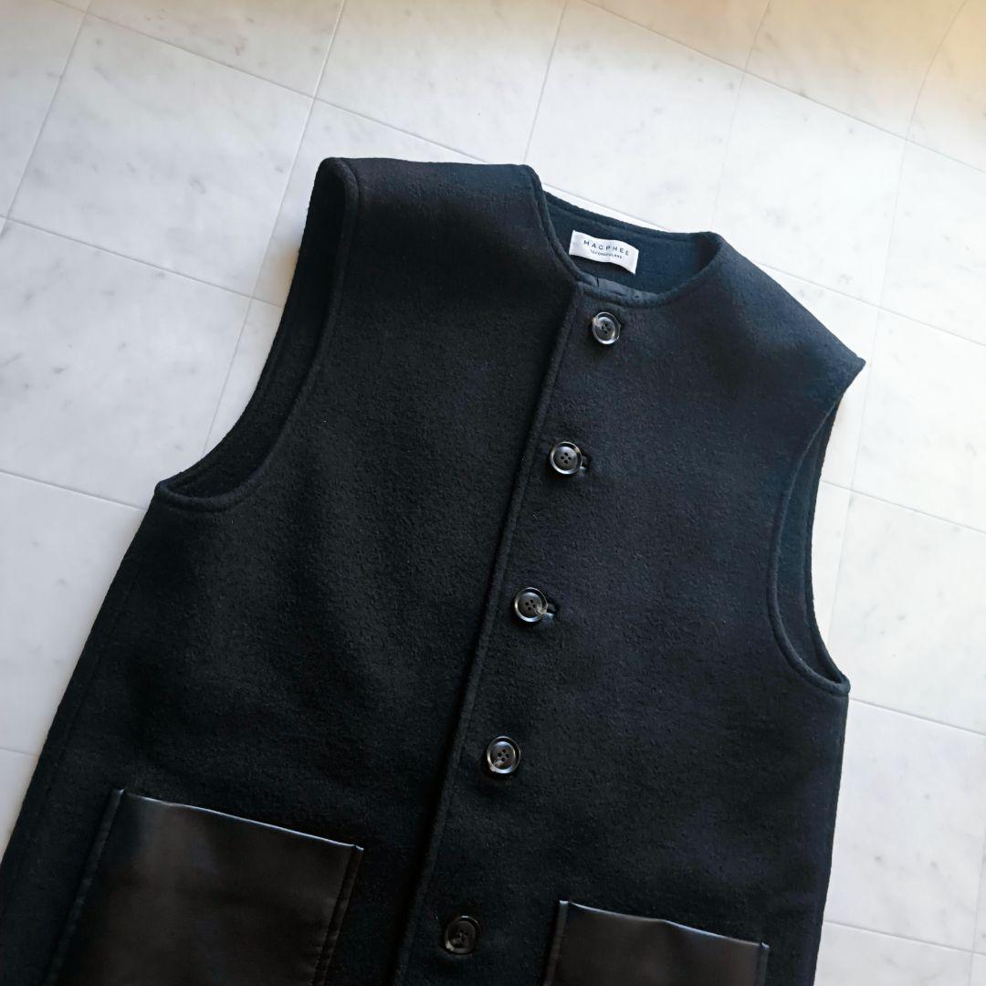 あき様♥　美品♪ マカフィー　シープパイル クルーネックジレ　36