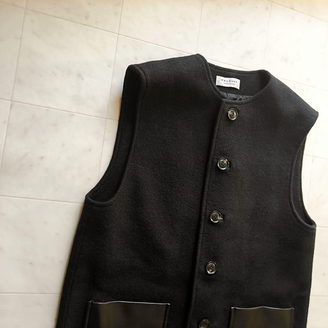 あき様♥　美品♪ マカフィー　シープパイル クルーネックジレ　36