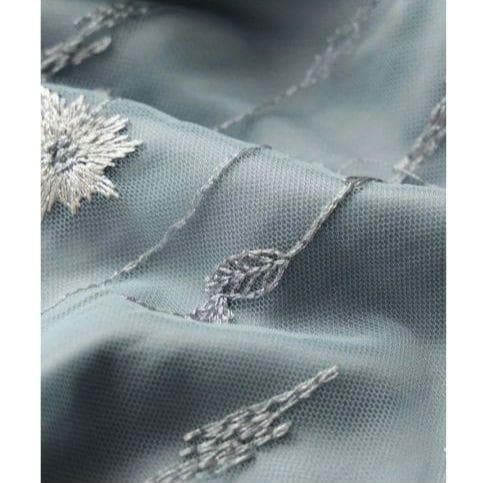 美品 niana ニアナ フラワー刺繍チュールドレス M 結婚式 パーティー